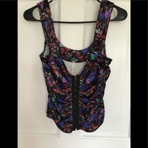 Free People Multi Colored Corset Top